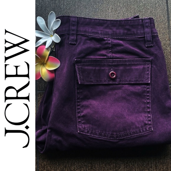 J.CREW Dark Purple Cargo/utility jeans | Size: 8 - Picture 5 of 12